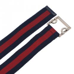 Pre Owned Gucci Web Detail Canvas Belt 95CM