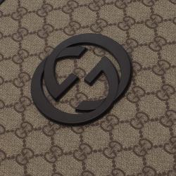 Pre Owned Gucci Brown Guccissima Canvas and Leather Interlocking GG Logo Laptop Case 