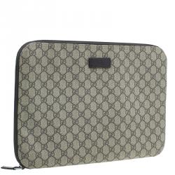 Pre Owned Gucci Beige GG Supreme Canvas Portfolio