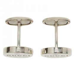 Pre Owned Gucci Silver Stainless Steel Classic Cufflinks