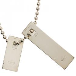Gucci Icon GG Tags Sterling Silver Key Ring