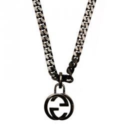 Gucci Interlocking G Pendant sterling silver Necklace