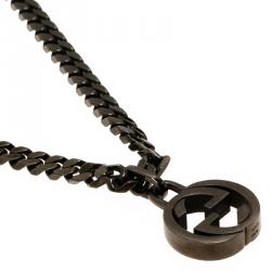 Gucci Interlocking G Pendant sterling silver Necklace
