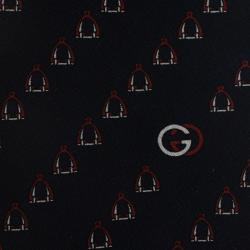 مملوكة مسبقًا Gucci Navy Blue and Red Printed Silk Tie