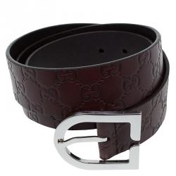 Pre Owned Gucci Brown Guccissima Leather D Buckle Belt Size 100 CM