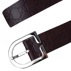 Pre Owned Gucci Brown Guccissima Leather D Buckle Belt Size 100 CM