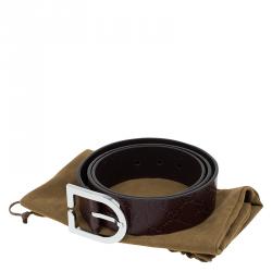 Pre Owned Gucci Brown Guccissima Leather D Buckle Belt Size 100 CM