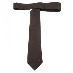 مملوكة مسبقًا Gucci Brown Polka Dot Silk Tie