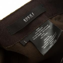 مملوكة مسبقًا Gucci Beige GG Polyester Baseball Cap Size L