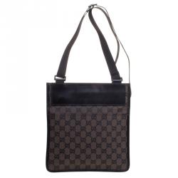 Gucci Dark Brown GG Canvas Crossbody Bag