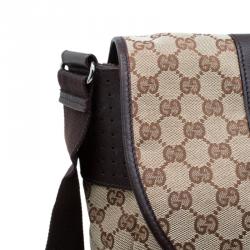 Gucci Beige/Ebony GG Canvas Messenger Bag