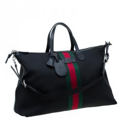 Gucci Black Canvas Techno Carry-On Duffle Bag