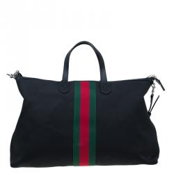 Gucci Black Canvas Techno Carry-On Duffle Bag