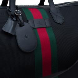 Gucci Black Canvas Techno Carry-On Duffle Bag