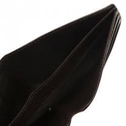 Gucci Brown Guccissima Supreme Canvas Web Detail Bi-Fold Wallet 