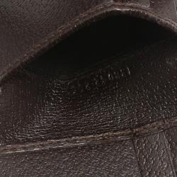 Gucci Brown Guccissima Supreme Canvas Web Detail Bi-Fold Wallet 