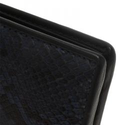 Gucci Blue Snake Skin Bi-Fold Wallet
