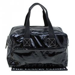 Gucci Black Coated Fabric Carryall Duffle Bag