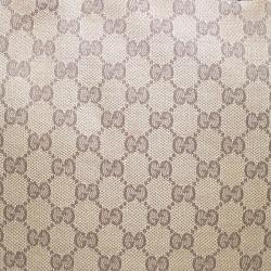 Pre Owned Gucci Beige GG Canvas Portfolio Shopper Tote