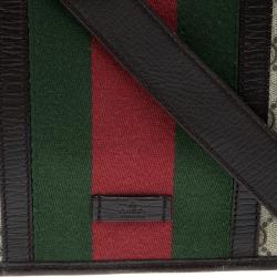 مملوكة مسبقًا Gucci Beige/Brown GG Supreme Canvas Web Messenger Bag