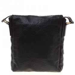 Gucci Dark Brown Guccissima Leather Messenger Bag