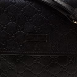 Gucci Dark Brown Guccissima Leather Messenger Bag