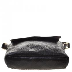 Gucci Dark Brown Guccissima Leather Messenger Bag