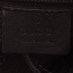 Gucci Dark Brown Guccissima Leather Messenger Bag