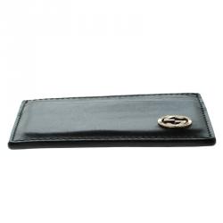 Gucci Black Leather GG Logo Card Holder