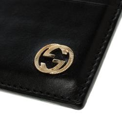 Gucci Black Leather GG Logo Card Holder