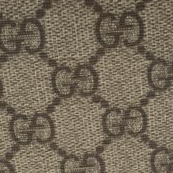 Pre Owned Gucci Beige GG Supreme Canvas Bi Fold Wallet