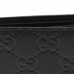 Gucci Black Guccissima Leather Bi Fold Wallet
