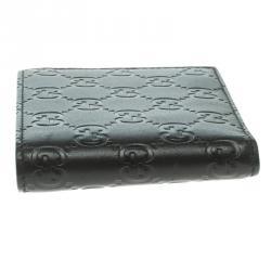Gucci Black Guccissima Leather Bi Fold Wallet