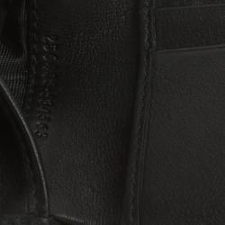 Gucci Black Leather Micro Guccissima  Trim Bi-Fold Wallet