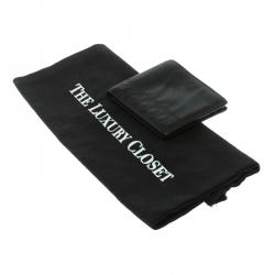 Gucci Black Leather Micro Guccissima  Trim Bi-Fold Wallet