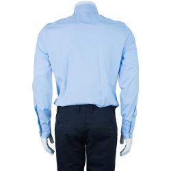 Gucci Men's Light Blue Cotton Shirt L