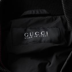 Pre Owned جاكيت غوتشي أسود بسحاب أمامي XL