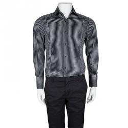 Gucci Monochrome Striped Long Sleeve Button Front Shirt S