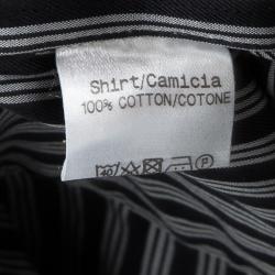 Gucci Monochrome Striped Long Sleeve Button Front Shirt S