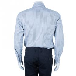 Gucci Men's Grey Striped Shirt S