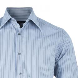 Gucci Men's Grey Striped Shirt S