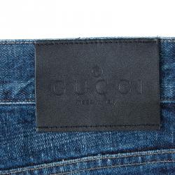 Gucci Men's Blue Straight Fit Denim Jeans M