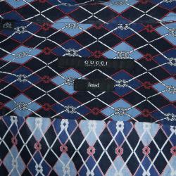 Gucci Men's Diagonal Link Fitted Cotton Shirt M