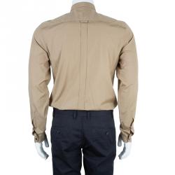 Pre Owned Gucci Men's Beige Cotton Shirt S