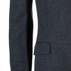 Gucci Men's Grey Crest Detail Blazer S