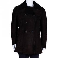 Gucci Men's Brown Suede Fur Jacket L