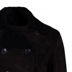 Gucci Men's Brown Suede Fur Jacket L