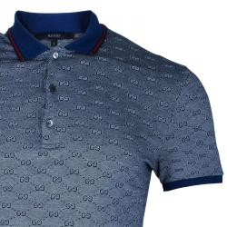 Gucci Men's Grey Polo Shirt L