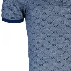 Gucci Men's Grey Polo Shirt L