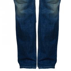 Pre Owned Gucci Men's Blue Regular Denim Pants S